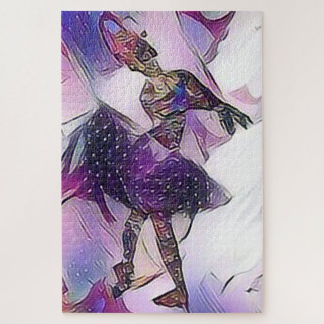 Purple Ballerina Original Art Lilac Fairy Jigsaw Puzzle (Vertical)
