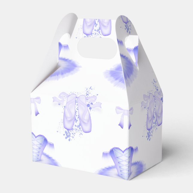 Purple Ballet Birthday Tutu & Pointe Shoes Favour Box (Front Side)