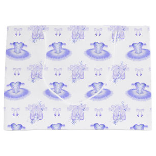 Purple Ballet Birthday Tutu & Pointe Shoes Large Gift Bag