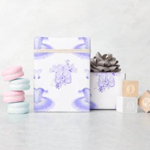 Purple Ballet Birthday Tutu & Pointe Shoes Wrapping Paper