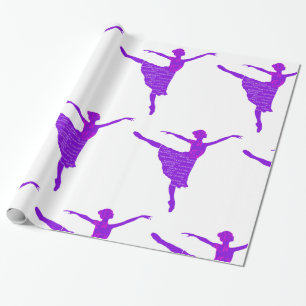 Purple Ballet Dancer Wishes Wrapping Paper