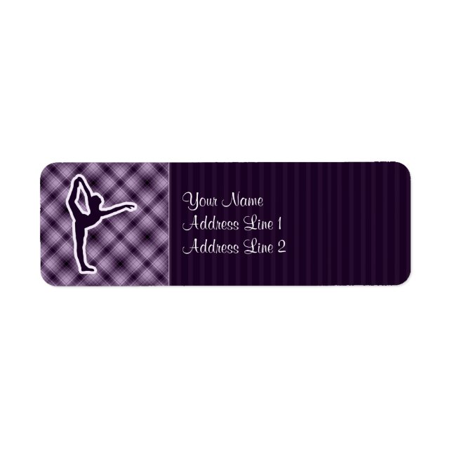 Purple Ballet Return Address Label (Front)