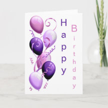 Purple Balloons, Happy Birthday