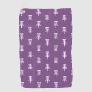 Purple Basket disc golf towel