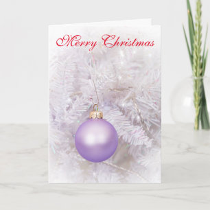Purple Bauble Christmas card