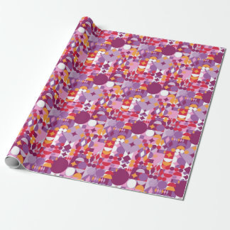 Purple bauhaus modernist gift paper German style