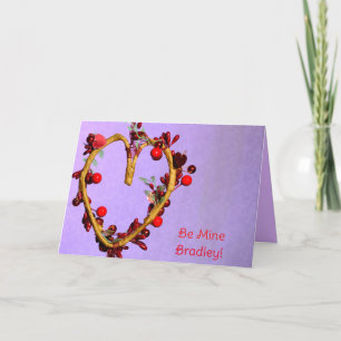 Purple Be Mine For Him Light Hearted Valentines Holiday Card