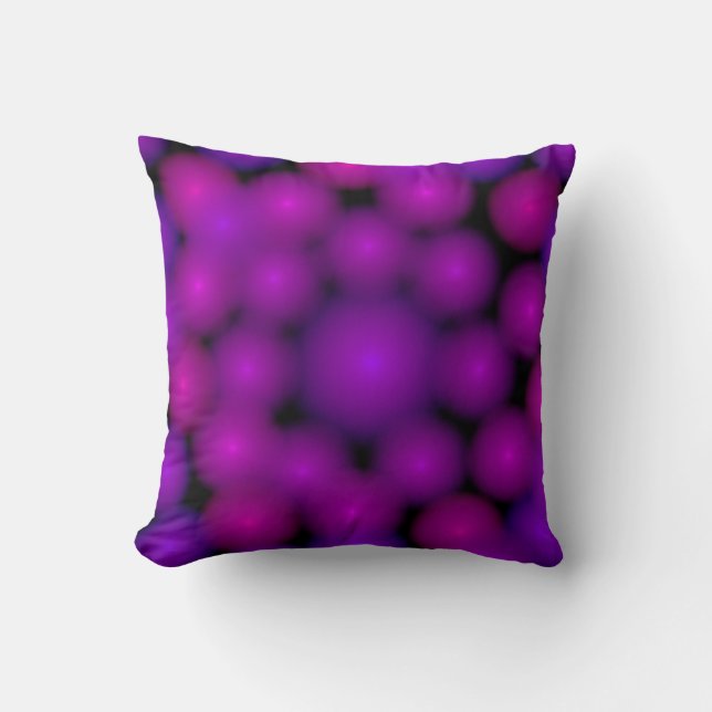 Purple beads from a distance cushion (Front)