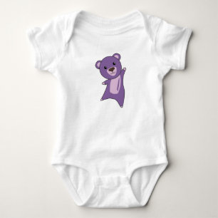 Purple Bear Colourful Bears Cute Animals Baby Bodysuit