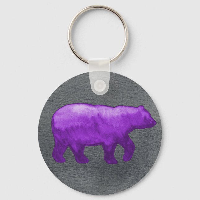 Purple Bear Keychain (Front)
