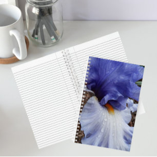 Purple Bearded Iris Floral Notebook