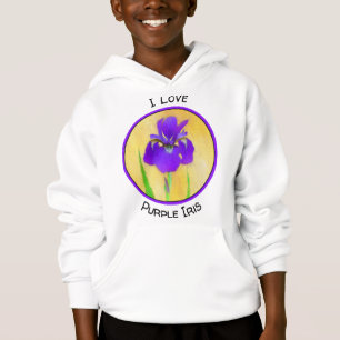 Purple Bearded Iris Painting - Cute Original Dog A