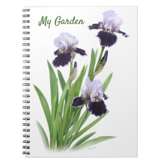 Purple Bearded Iris Trio Personalised Notebook