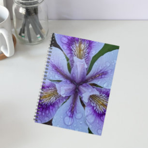 Purple Beardless Iris Floral Notebook