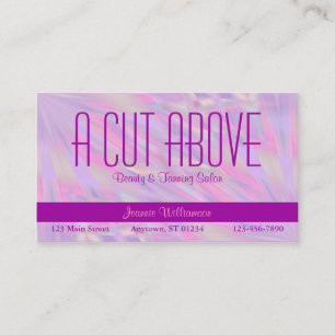 Purple Beauty Salon Appointment Card