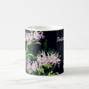 Purple Bee Balm Flower Personalised Coffee Mug