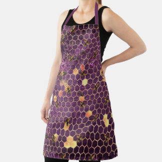 Purple Bee Series Design 12 Apron