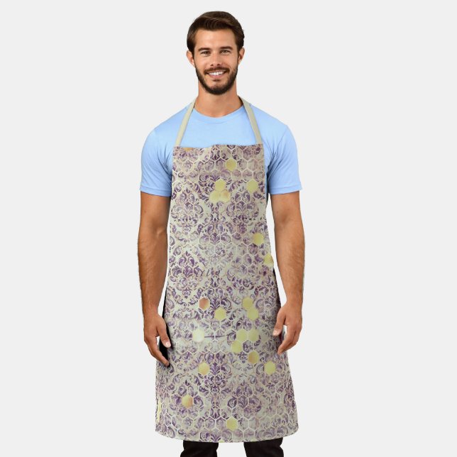 Purple Bee Series Design  Apron (Worn)