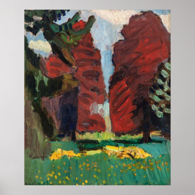 Purple Beech Trees by Matisse Poster (Front)