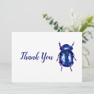 Purple Beetle Thank You Card