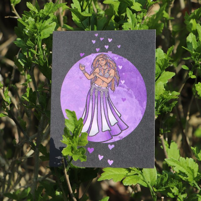 Purple Belly Dancer Love Postcard (Creator Uploaded)
