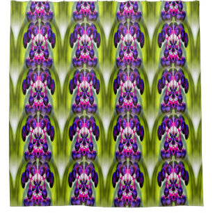 Purple Berries Abstract Nature Art Pattern    Shower Curtain