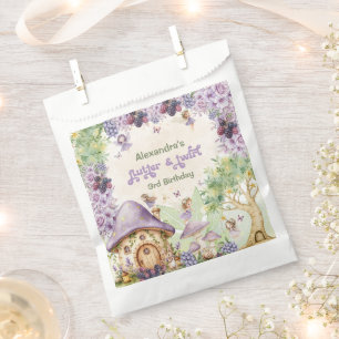 Purple Berry Flutter & Twirl Fairy 3rd Birthday Favour Bag