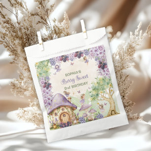 Purple Berry Sweet 2nd Birthday Party Favour Bag