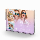 Purple best friends script 4 photos collage grid 