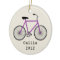 Purple Bicycle Personalised Ornament