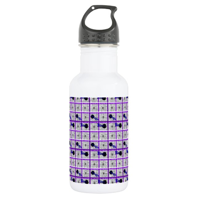 Purple Bingo Card 532 Ml Water Bottle (Front)