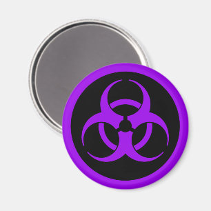 Purple Biohazard Symbol Magnet