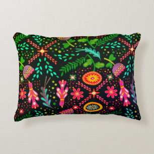 Purple Bird Abstract Design Pillow
