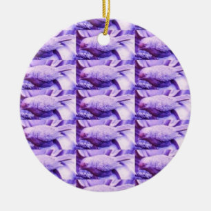 Purple Bird Statues Ceramic Tree Decoration