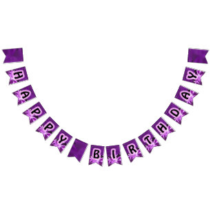 Purple Birthday Party Bunting