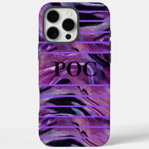 Purple Black Abstract Monogram Case-Mate iPhone 16 Pro Max Case
