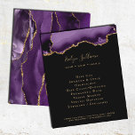 purple black agate flyer<br><div class="desc">elegant beauty salon flyer</div>