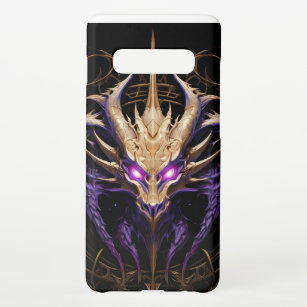 Purple Black and Gold Occult Dragon  Samsung Galaxy Case