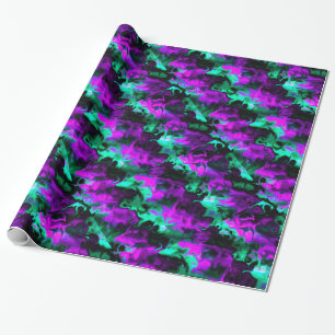 Purple Black and Green Abstract Pattern Paper