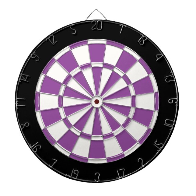 Purple Black And White Dartboard (Front)