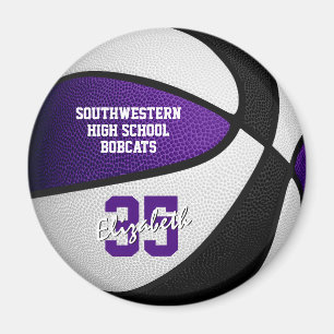 Purple black basketball team colours gifts under 1 magnet