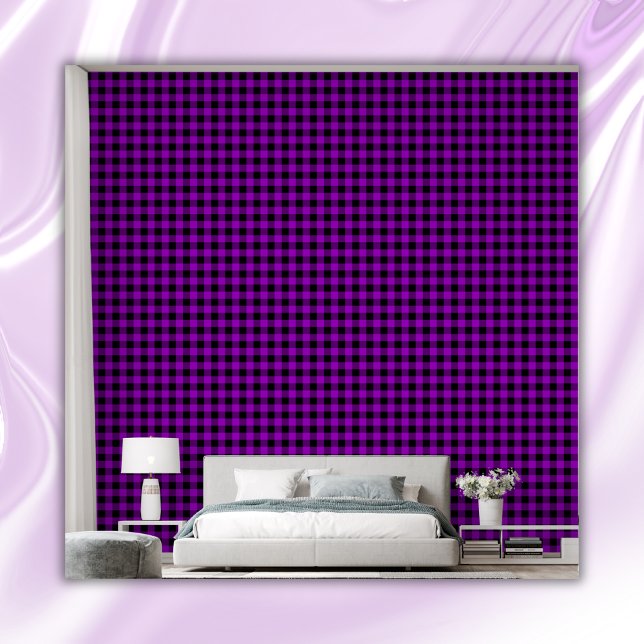Purple & Black Buffalo Plaid Check | Wallpaper (Creator Uploaded)