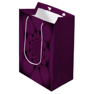 Purple Black Butterfly Petal Medium Gift Bag