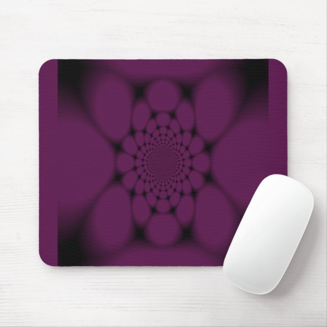 Purple Black Butterfly Petal Mouse Pad (With Mouse)