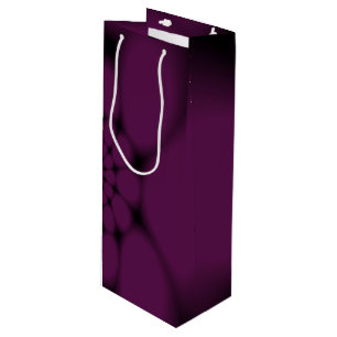 Purple Black Butterfly Petal Wine Gift Bag