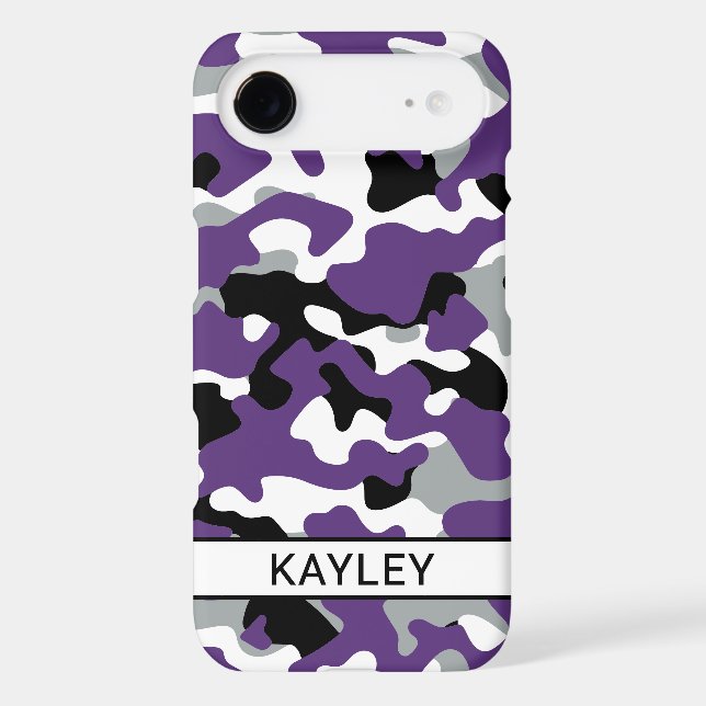 Purple Black Camouflage Personalised (Back)
