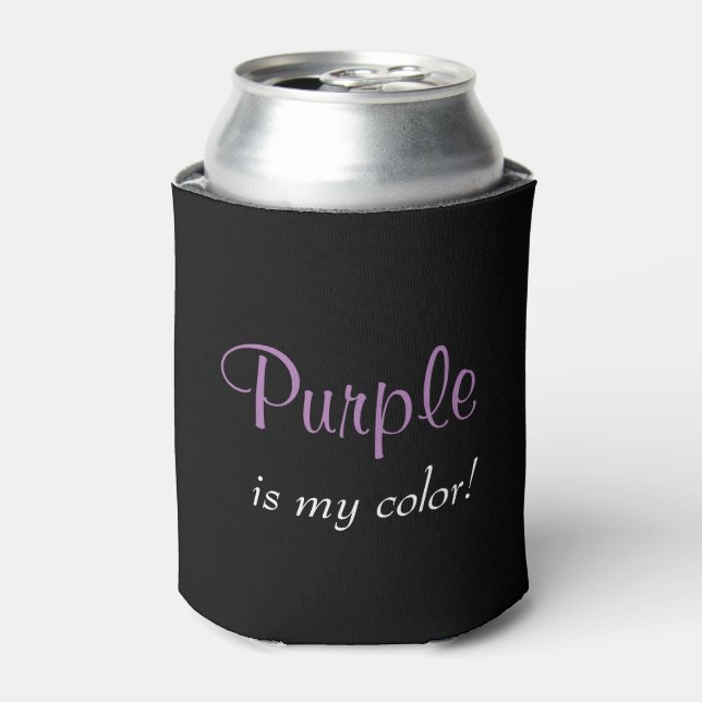 Purple Black Can Cooler (Can Front)