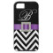 PURPLE BLACK CHEVRON MONOGRAM