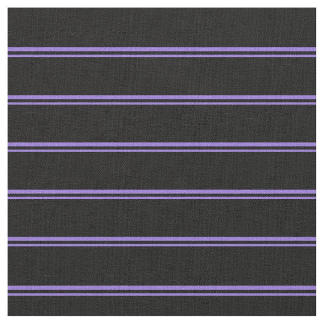 Purple & Black Coloured Stripes/Lines Pattern Fabric (Close Up)