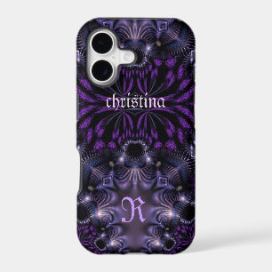 Purple Black Exotic Gothic Custom Name iPhone 5